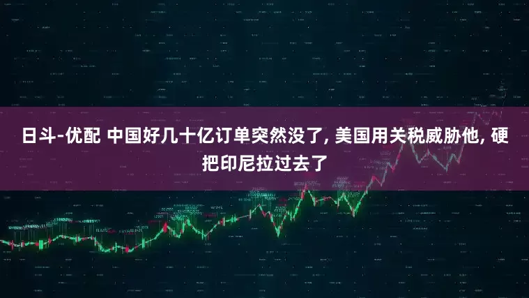 日斗-优配 中国好几十亿订单突然没了, 美国用关税威胁他, 硬把印尼拉过去了