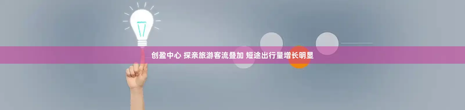 创盈中心 探亲旅游客流叠加 短途出行量增长明显